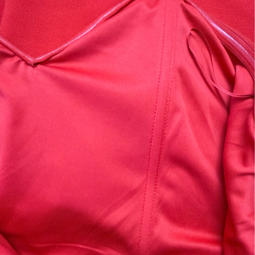 Express Red Sweetheart Jumpsuit Strapless Skinny Leg Size 4 - Picture 9 of 11
